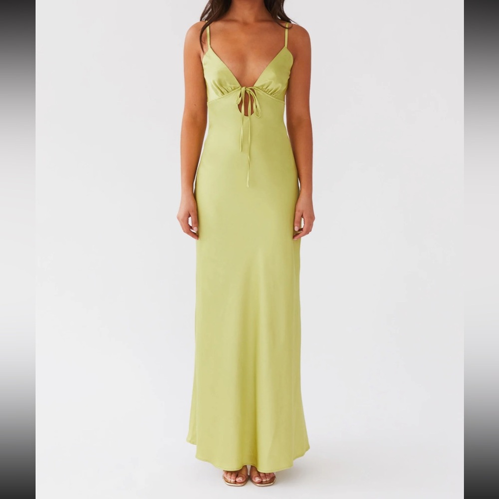 NWT peppermayo Flora Satin Maxi Dress